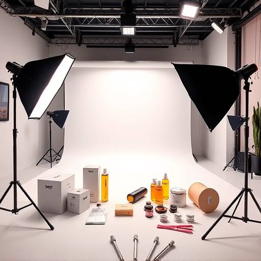 Studio Pixel avec table de shooting pour packshots produits.