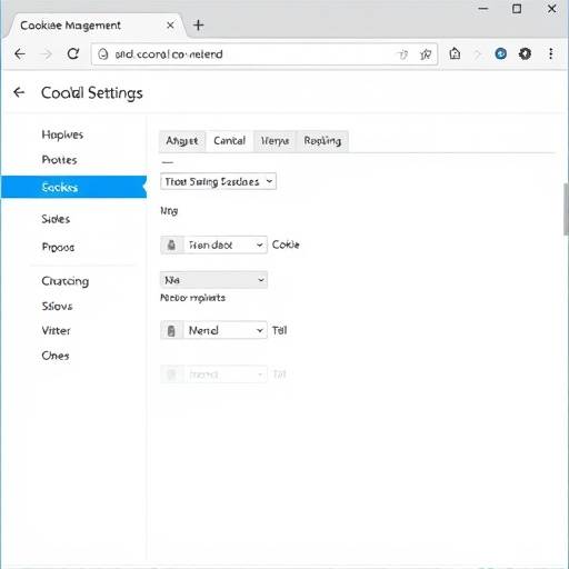 Une capture d'écran des paramètres d'un navigateur web, illustrant la gestion des cookies.